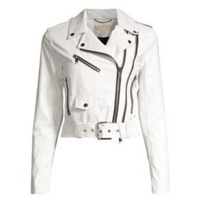 MICHAEL KORS Faux Leather Biker Jacket Party Festival | 📐XS Retail $225